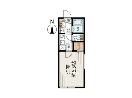 モカテラス松戸(1K/3階)の間取り写真