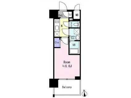 エスリード大阪城イースト(1K/2階)の間取り写真