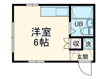 サンハイツ梶ヶ谷(ワンルーム/2階)の間取り写真