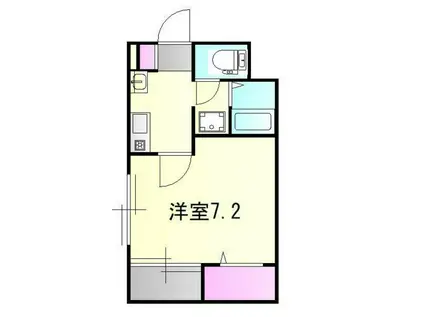 みやらメゾン(1K/2階)の間取り写真