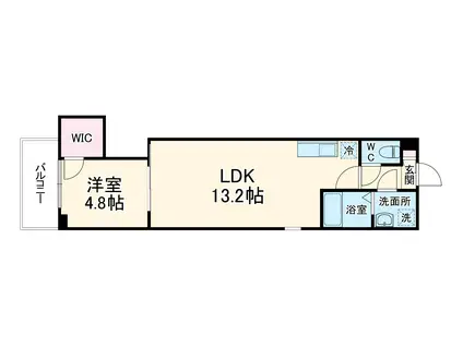ジーメゾン名古屋楠ルミナス(1LDK/1階)の間取り写真