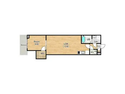 ジーメゾン名古屋楠ルミナス(1LDK/2階)の間取り写真