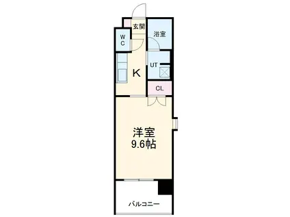 弥富通ライズ(1K/3階)の間取り写真