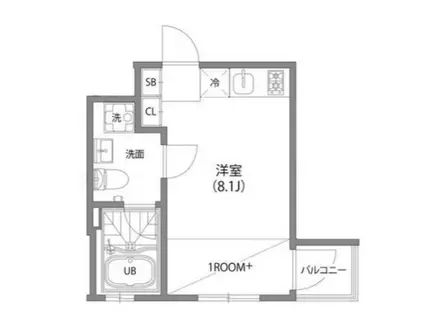 グランレジデンス亀戸(ワンルーム/3階)の間取り写真