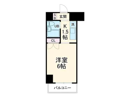 ポルタキアーラ(1K/7階)の間取り写真