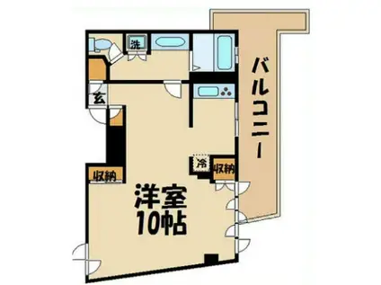 フェニックスコート砧(1K/3階)の間取り写真