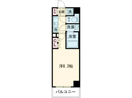 DⅠPS上板橋(1K/2階)の間取り写真