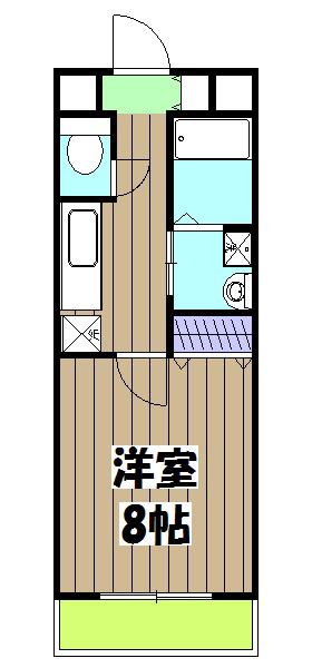 アルファプライズセブン(1K/2階)の間取り写真