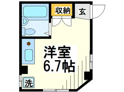 レインジア東林間(ワンルーム/3階)の間取り写真