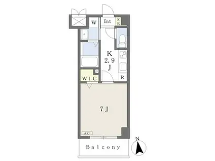 プレイズシード葵(1K/8階)の間取り写真