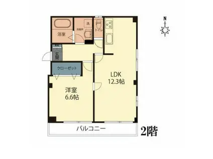 MTフラットⅡ(1LDK/2階)の間取り写真