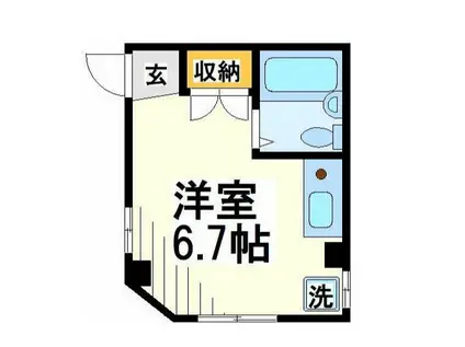 レインジア東林間(ワンルーム/3階)の間取り写真