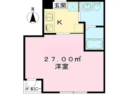 サンクトスコート五条室町(1K/4階)の間取り写真