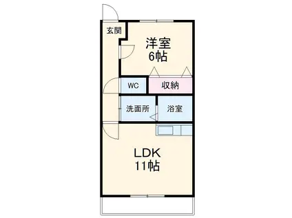 マイタウン(1LDK/2階)の間取り写真