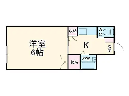 クロノス南矢名2番館(1K/2階)の間取り写真