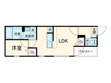 ジュエル刈谷大正町(1LDK/3階)の間取り写真