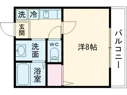 フラッティ梅小路(1K/3階)の間取り写真