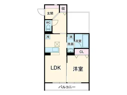 サンレガーロ久喜中央Ⅱ(2LDK/2階)の間取り写真