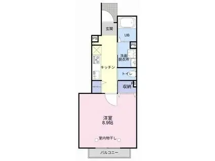 サープラスあおい(1K/1階)の間取り写真