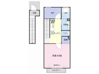 サープラスあおい(1K/2階)の間取り写真