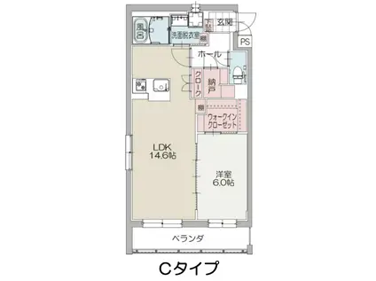 エクセレントⅢ(1LDK/2階)の間取り写真