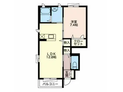 クラヴィエ壱番館(1LDK/1階)の間取り写真