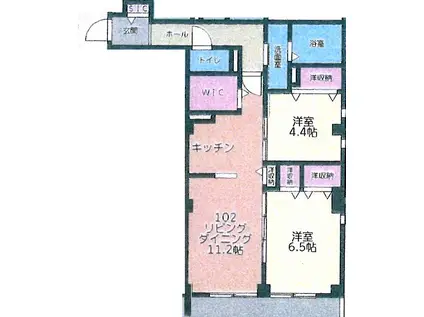 LA・FELICE(2LDK/2階)の間取り写真