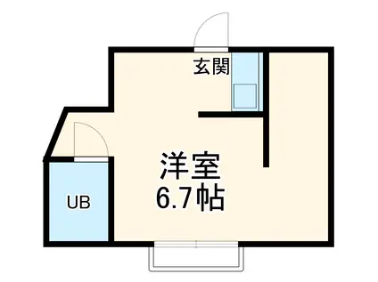 丸山アパート(ワンルーム/2階)の間取り写真