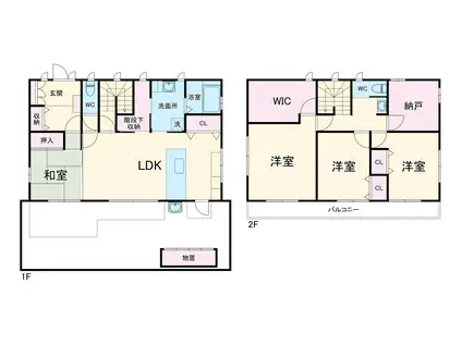 名鉄犬山線 江南駅(愛知) 徒歩17分 2階建 築12年(4LDK)の間取り写真