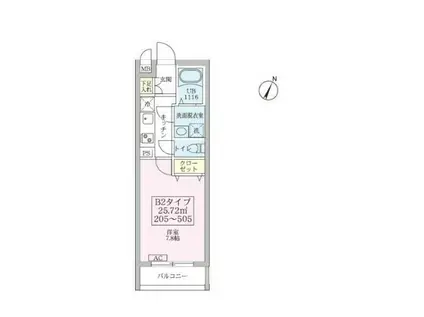 リブレスト篠崎(1K/4階)の間取り写真