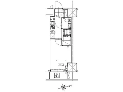 GENOVIA草加(1K/14階)の間取り写真