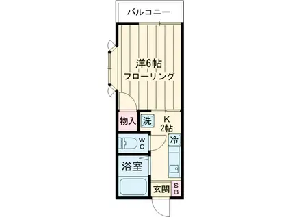 グランデュールT(1K/2階)の間取り写真