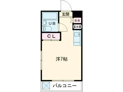 COSMO FLATS(ワンルーム/2階)の間取り写真