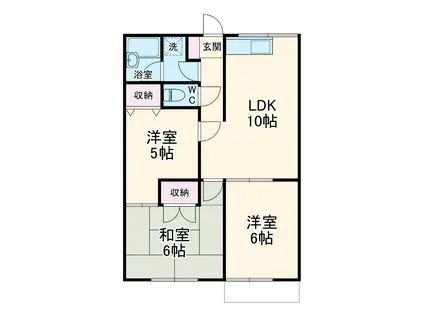 すまいる大和田(3LDK/2階)の間取り写真