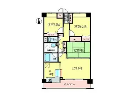 リリーウェル(3LDK/3階)の間取り写真