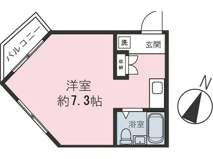 SAハウス(ワンルーム/1階)の間取り写真