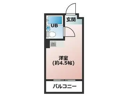 ロイヤル石川町(ワンルーム/8階)の間取り写真