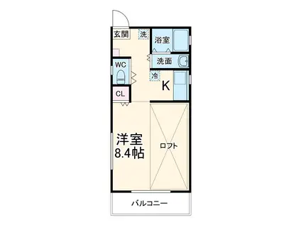 ダイユー34番館(ワンルーム/2階)の間取り写真