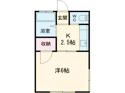 フレンズ(1K/1階)の間取り写真