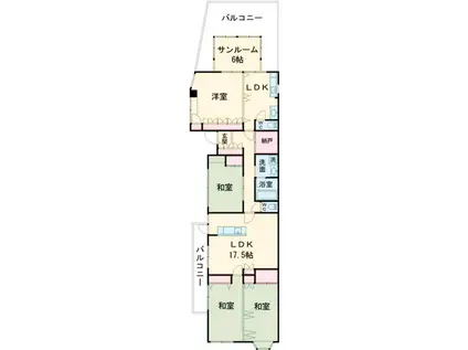 AIビル(4SLDK/3階)の間取り写真