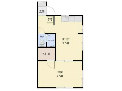 ガーザベルデ(1LDK/1階)の間取り写真