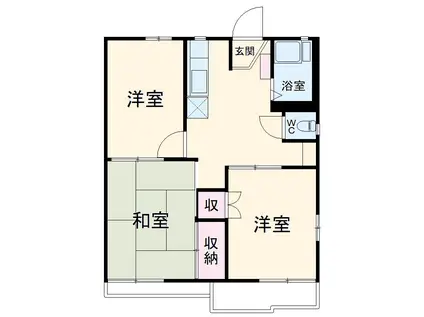 ジュネス実籾(3K/1階)の間取り写真