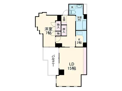 マンションARCADIA(2K/2階)の間取り写真