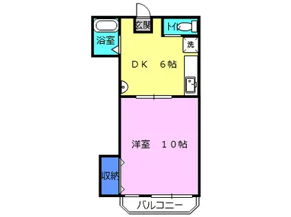 エンブレムNY(1DK/2階)の間取り写真