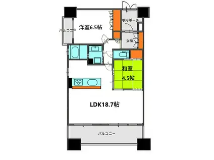 守口ミッドサイト文禄ヒルズTHERESIDENCE(2LDK/10階)の間取り写真