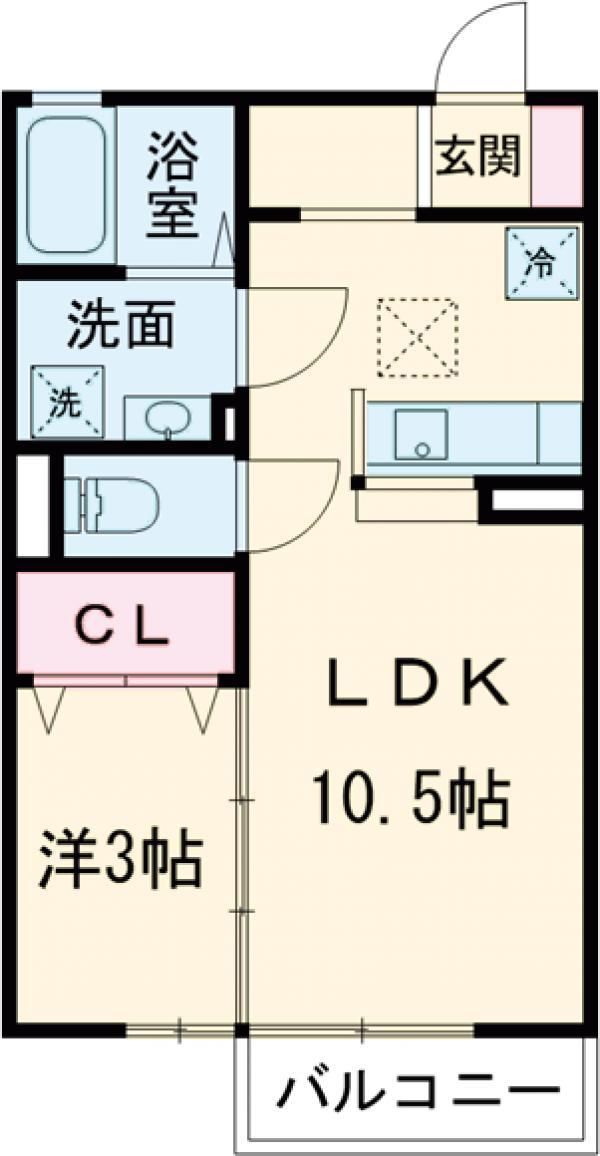 グランセーヌⅡ(1LDK/1階)の間取り写真
