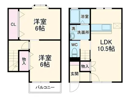 テラスプリムローズ(2LDK/1階)の間取り写真