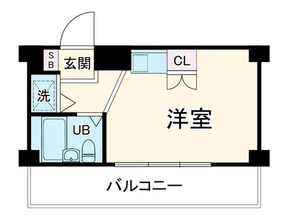 ダイアパレス三ツ沢公園東館(ワンルーム/3階)の間取り写真