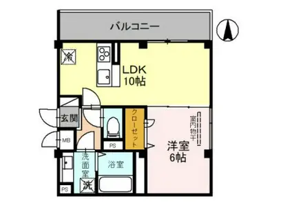 AMBIENT ONE(1LDK/3階)の間取り写真