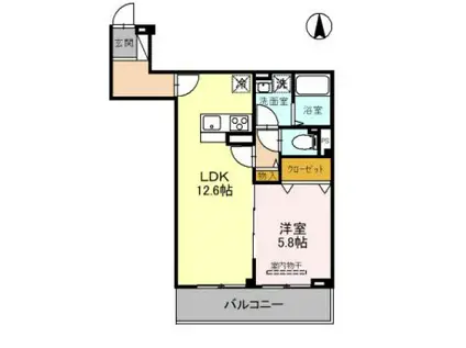 AMBIENT ONE(1LDK/4階)の間取り写真